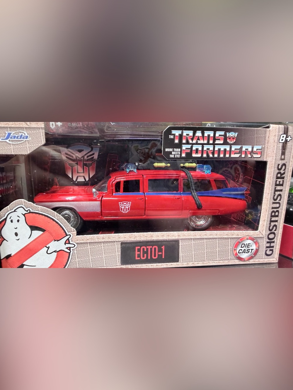 Transformers x Ghostbusters Ecto-1 Die-Cast Kids Toy Car - Red
